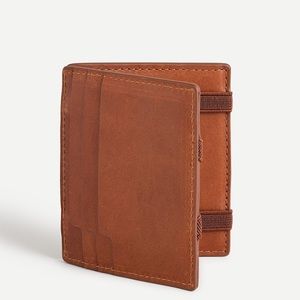 J crew notched warm sepia magic wallet